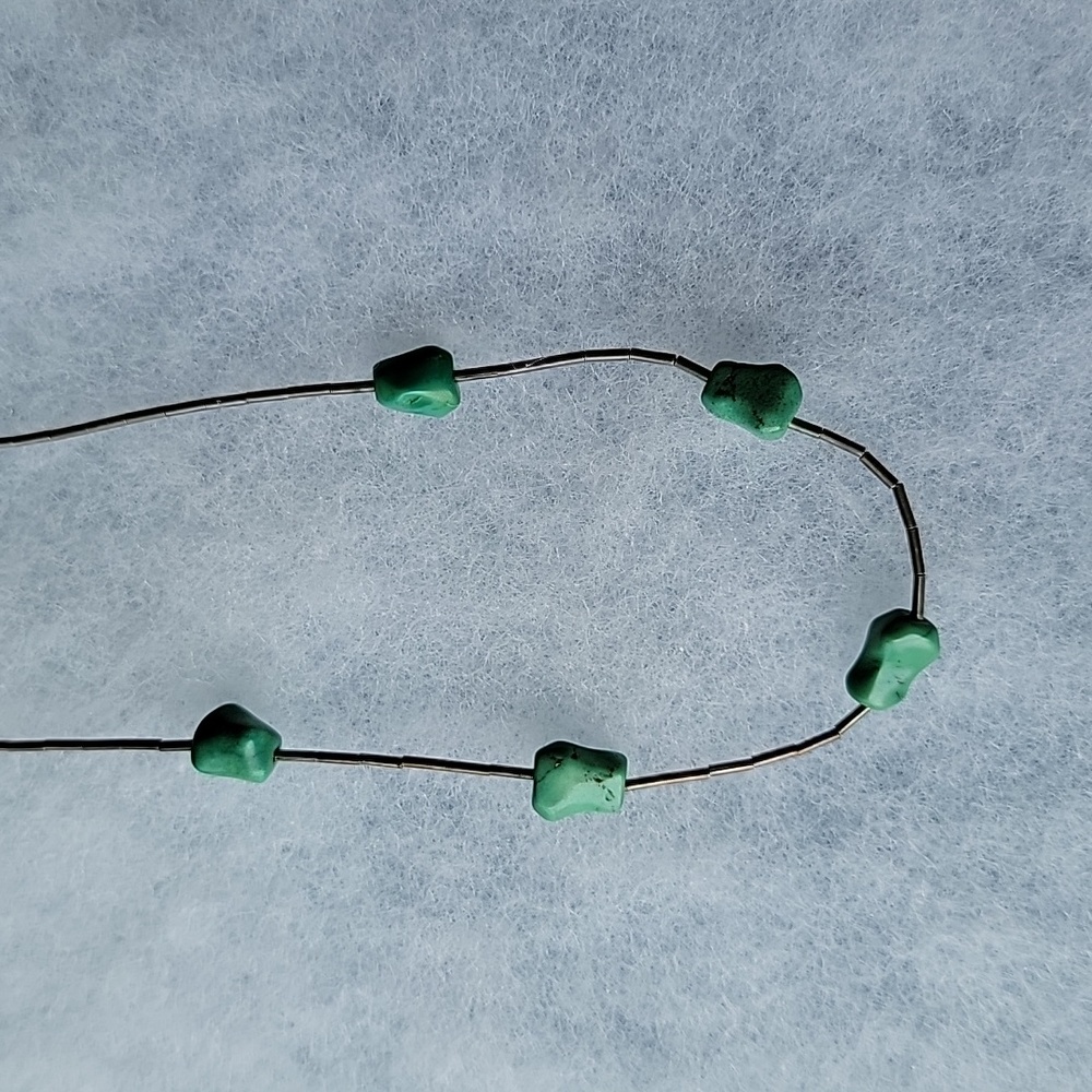 2/$8 Boho Southwestern Green Stone Necklace Choker - Picture 5 of 12